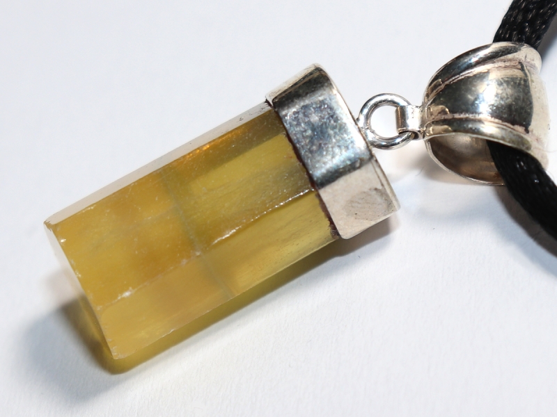fluorite with cord or silver 925