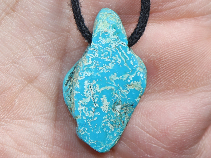 turquoise with cord or silver 925