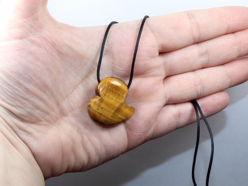 tiger's eye with cord or silver 925