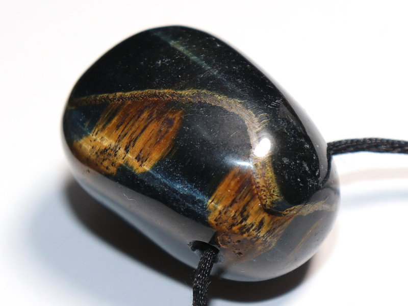 Falkenauge mit Tigerauge mit Band oder Silber 925