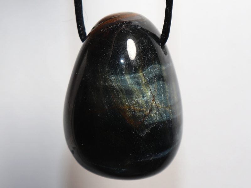 Falkenauge mit Tigerauge mit Band oder Silber 925