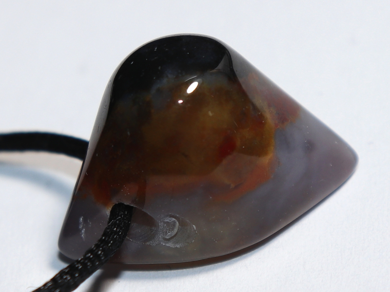 eye agate (sardonyx) with cord or silver 925