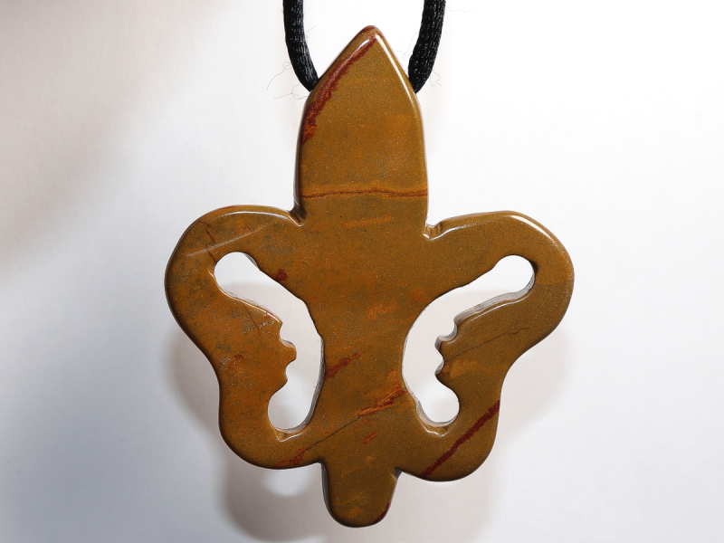 jasper with cord or silver 925