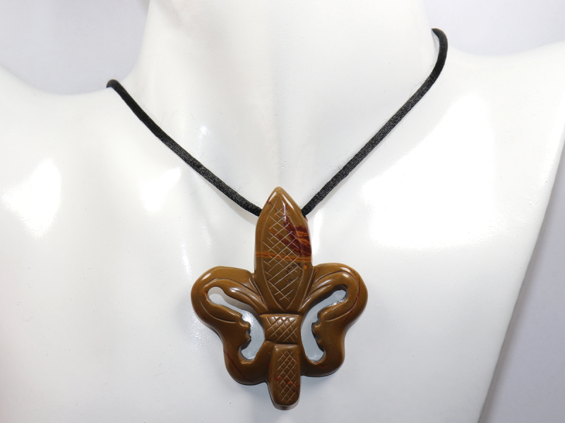 jasper with cord or silver 925