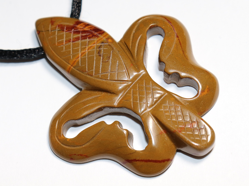 jasper with cord or silver 925