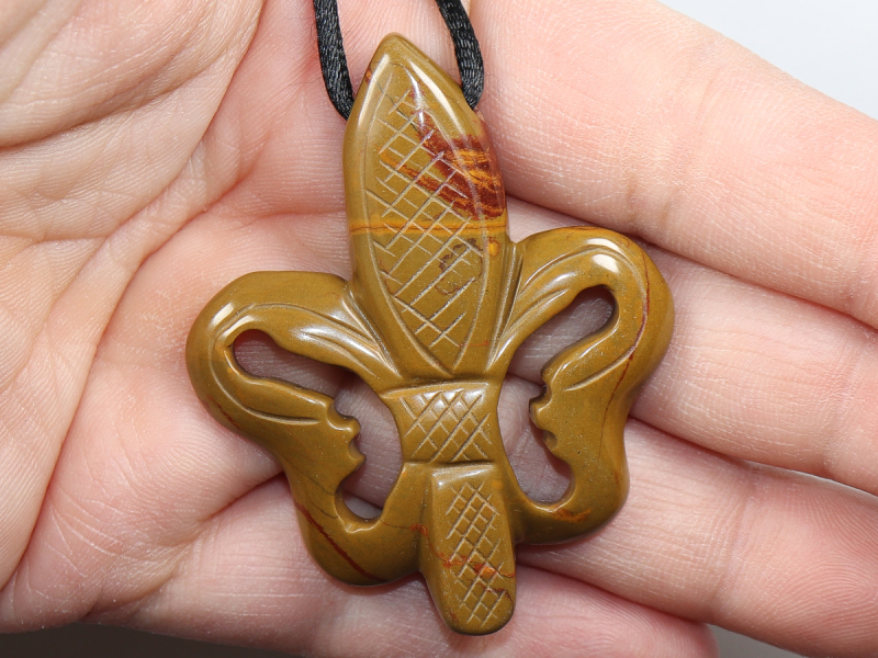 jasper with cord or silver 925