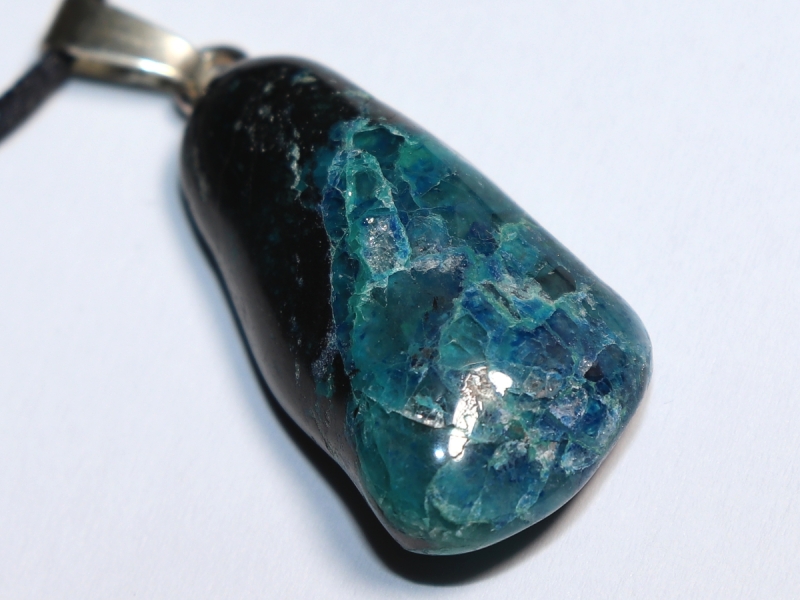 Chrysokoll mit Band oder Silber 925