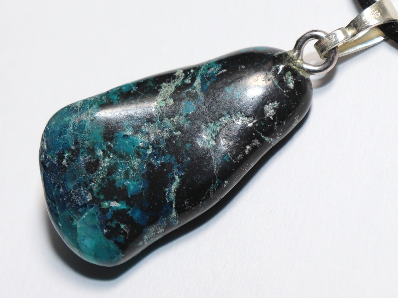 Chrysokoll mit Band oder Silber 925