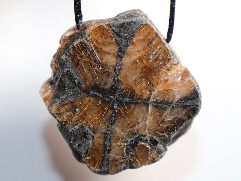 cross stone with cord or silver 925