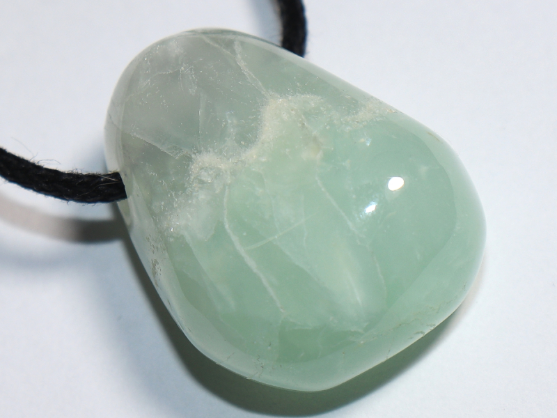prehnite with cord or silver 925
