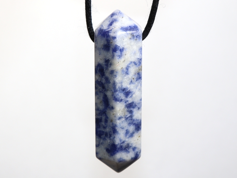 sodalite with cord or silver 925