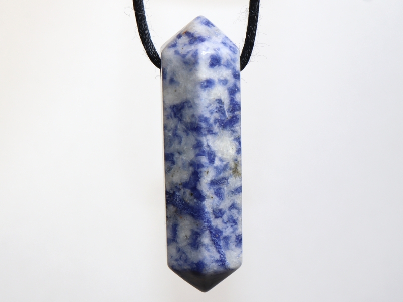 sodalite with cord or silver 925