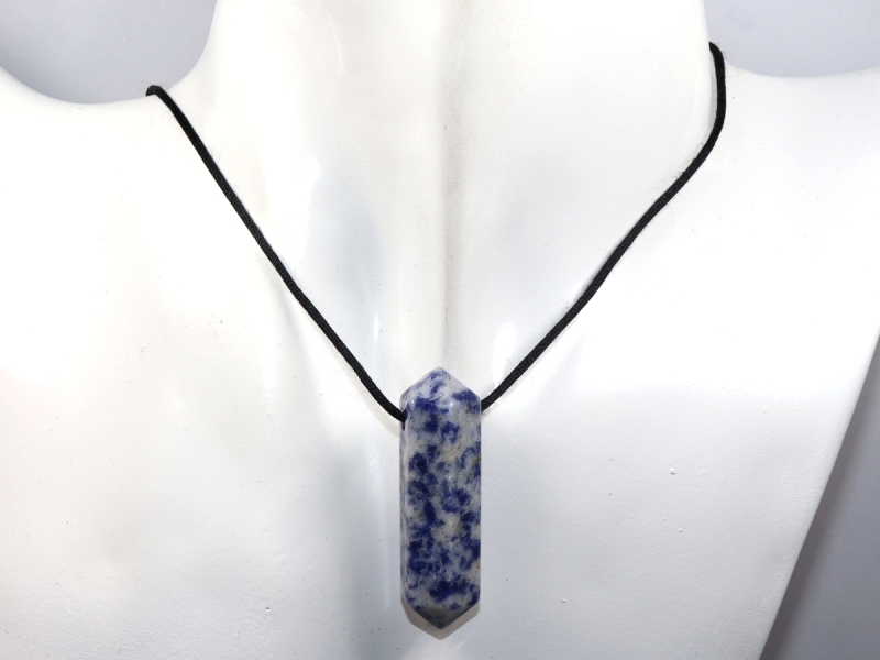sodalite with cord or silver 925