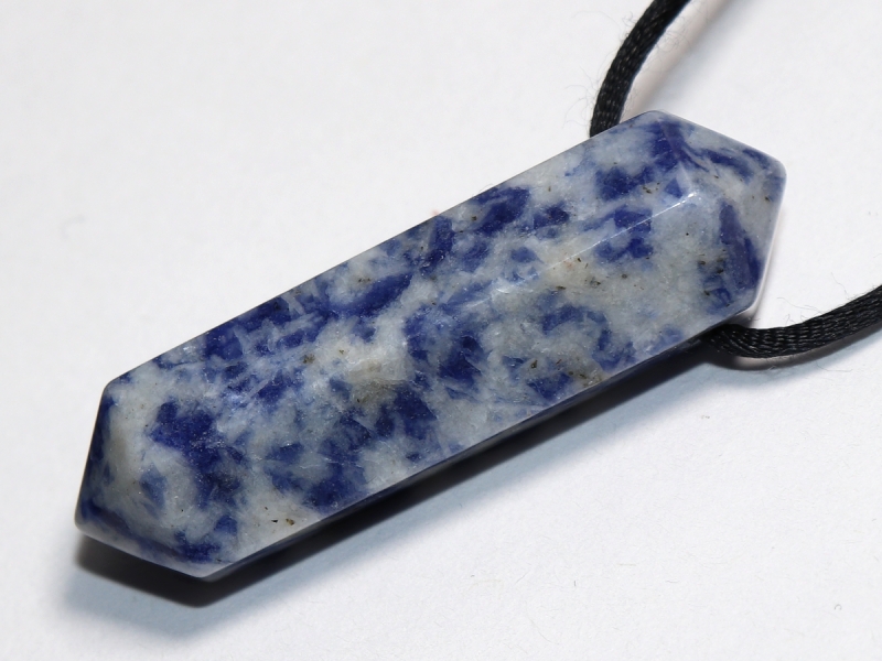 sodalite with cord or silver 925