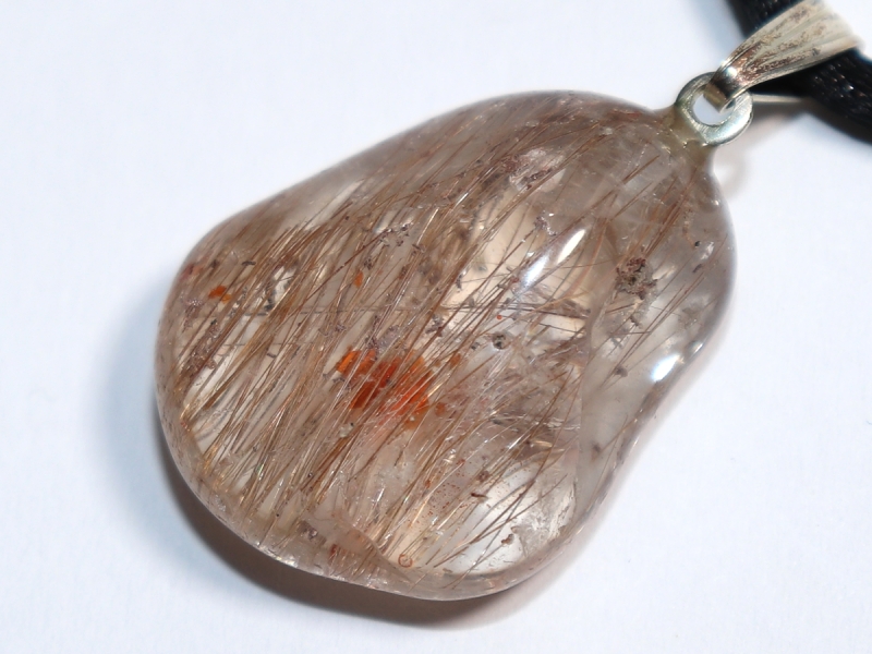 Rutilquarz mit Band oder Silber 925