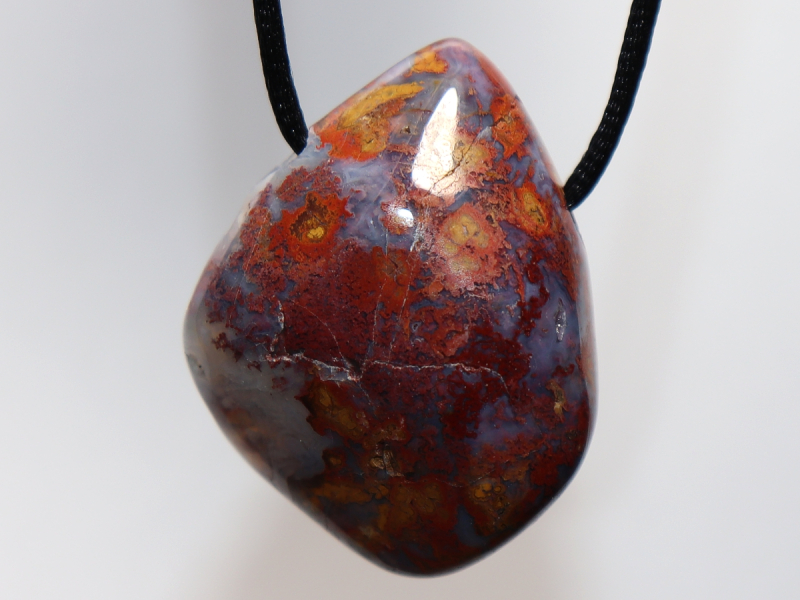 jasper-chalcedony with cord or silver 925