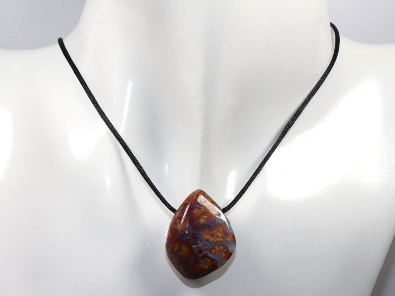 jasper-chalcedony with cord or silver 925