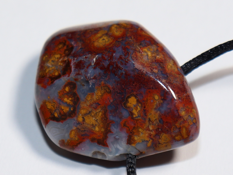 jasper-chalcedony with cord or silver 925