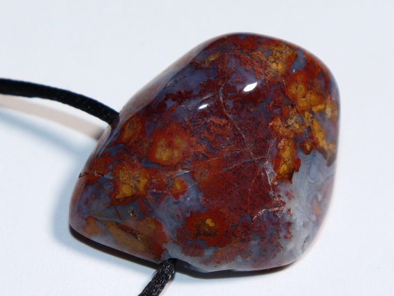 jasper-chalcedony with cord or silver 925