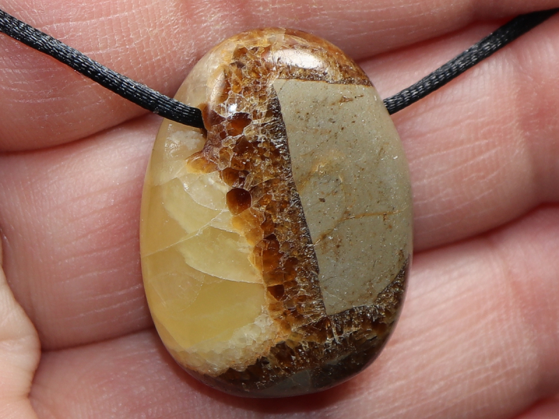 septaria with cord or silver 925