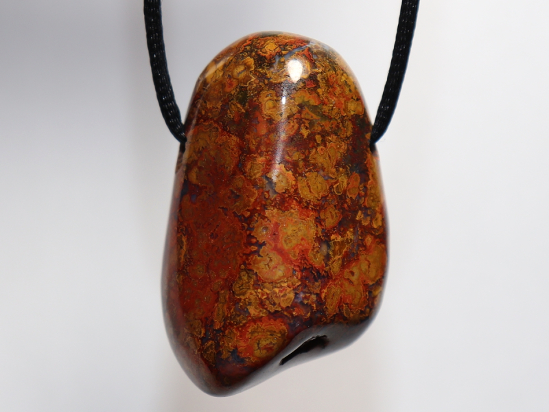 jasper-chalcedony with cord or silver 925