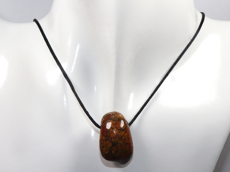 jasper-chalcedony with cord or silver 925