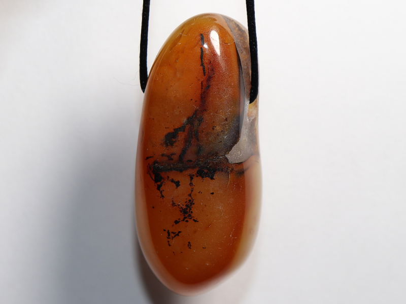 agate with cord or silver 925