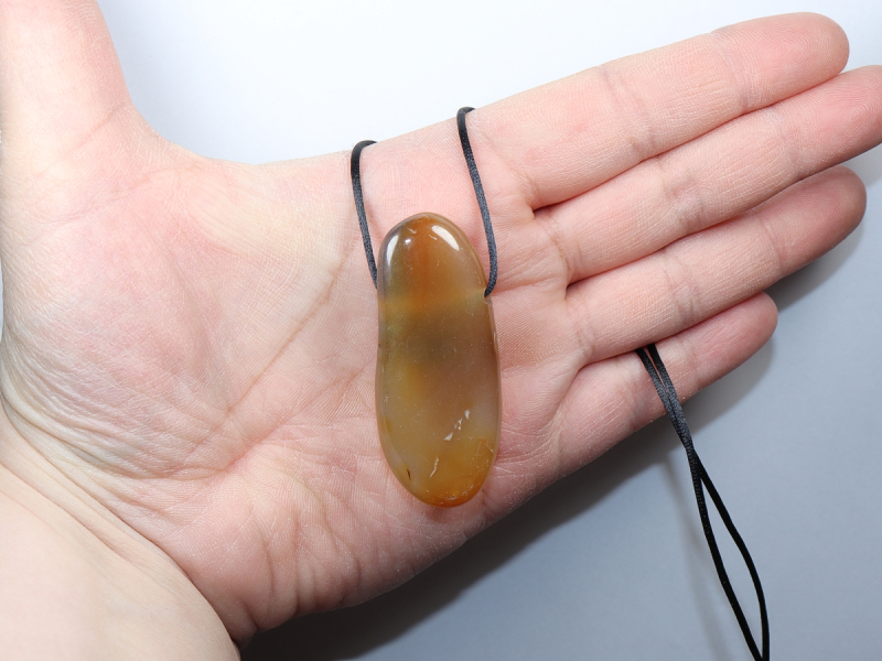 agate with cord or silver 925