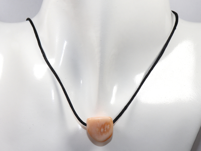 fire opal with cord or silver 925