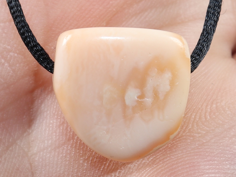 fire opal with cord or silver 925