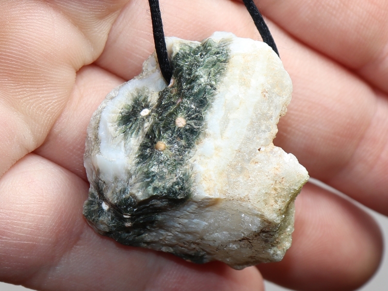 ocean jasper with cord or silver 925