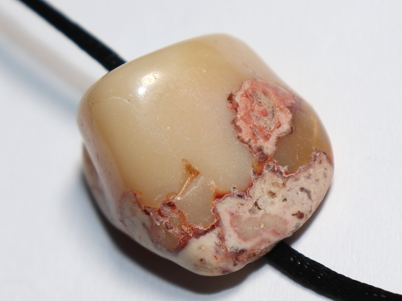 fire opal with cord or silver 925