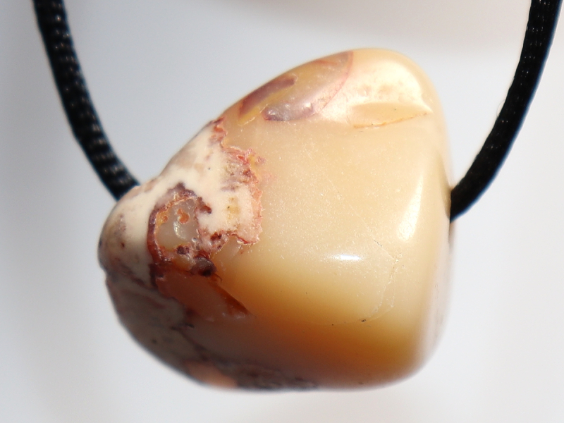 fire opal with cord or silver 925
