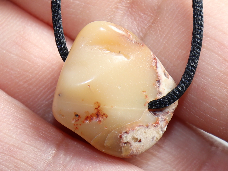 fire opal with cord or silver 925
