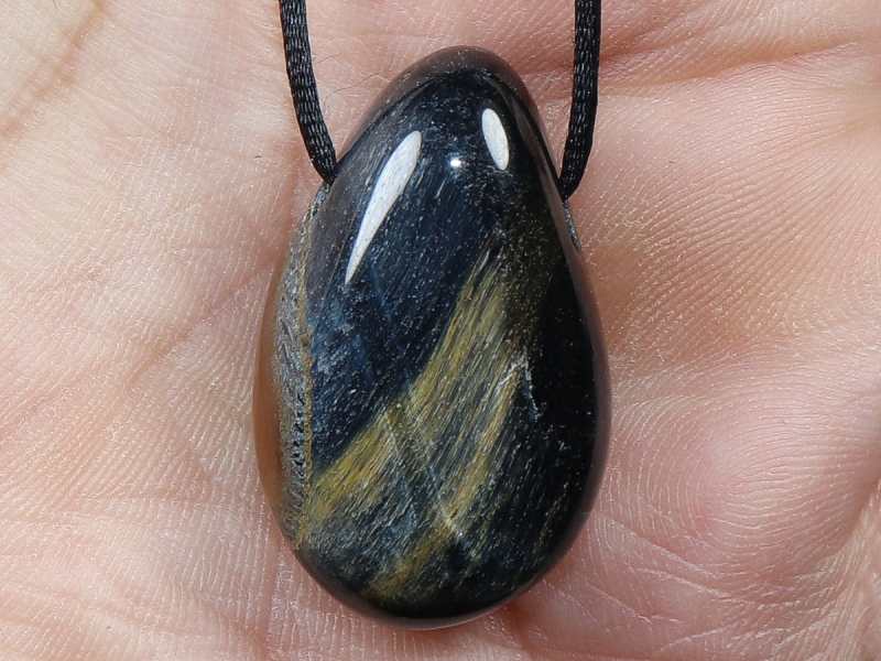 Falkenauge mit Tigerauge mit Band oder Silber 925