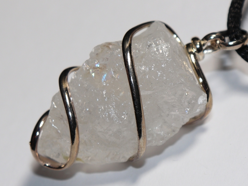 Bergkristall mit Band oder Silber 925