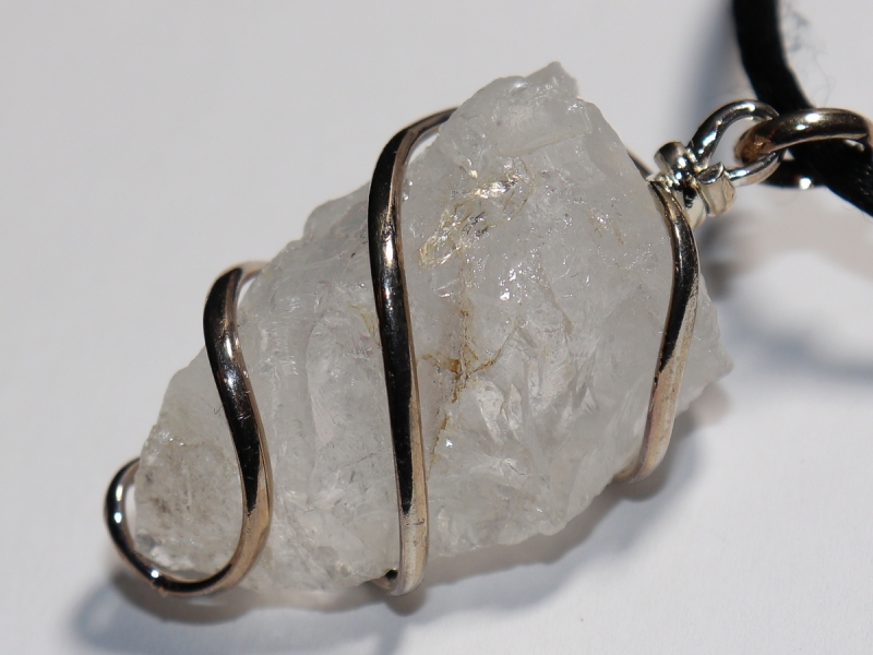 Bergkristall mit Band oder Silber 925