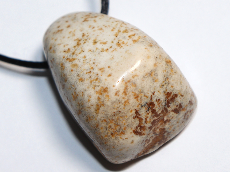 picture jasper with cord or silver 925