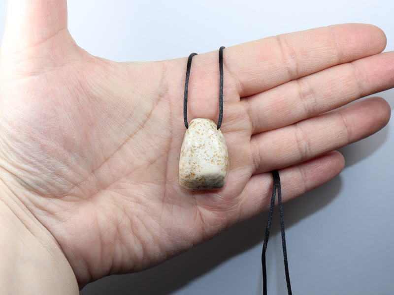 picture jasper with cord or silver 925