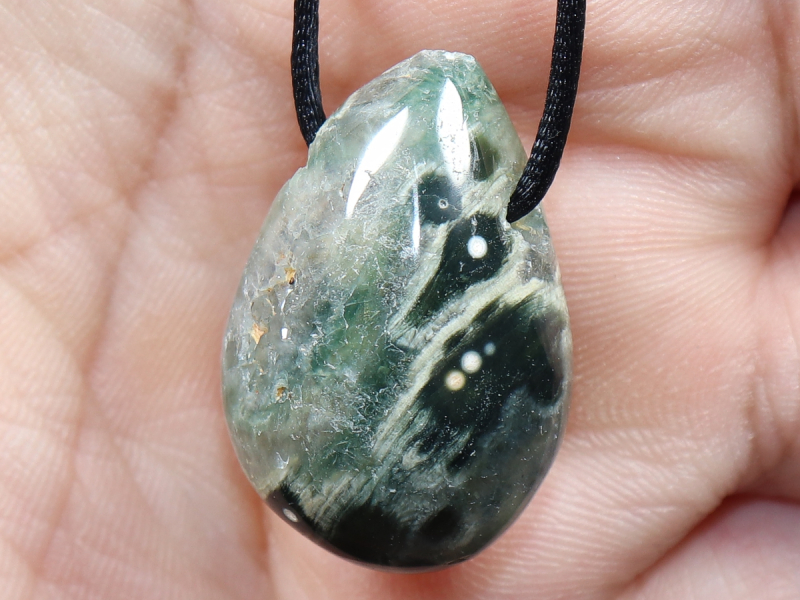 Ozeanjaspis mit Band oder Silber 925