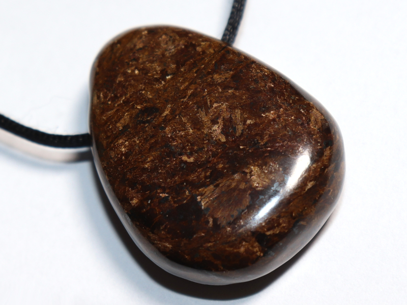 bronzite with cord or silver 925