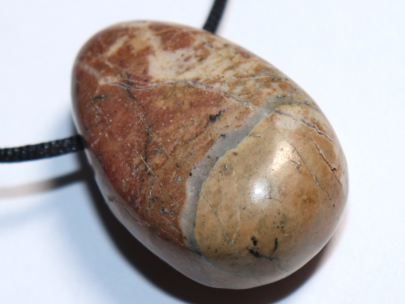 rhodonite with cord or silver 925