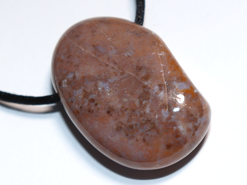 indian agate with cord or silver 925