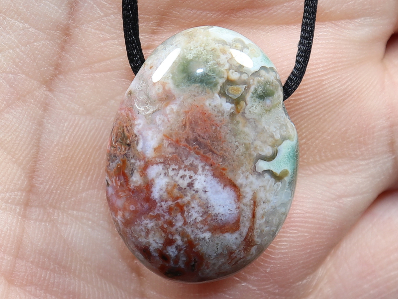 Ozeanjaspis mit Band oder Silber 925