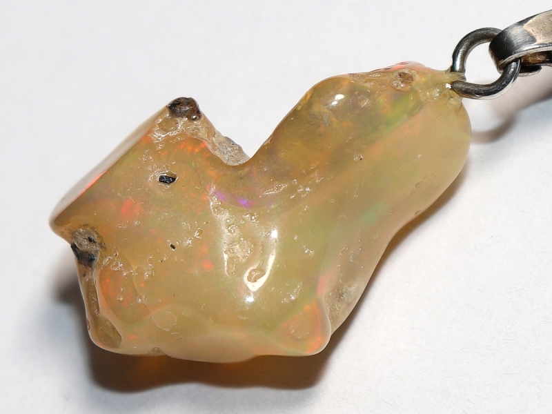 precious opal with cord or silver 925