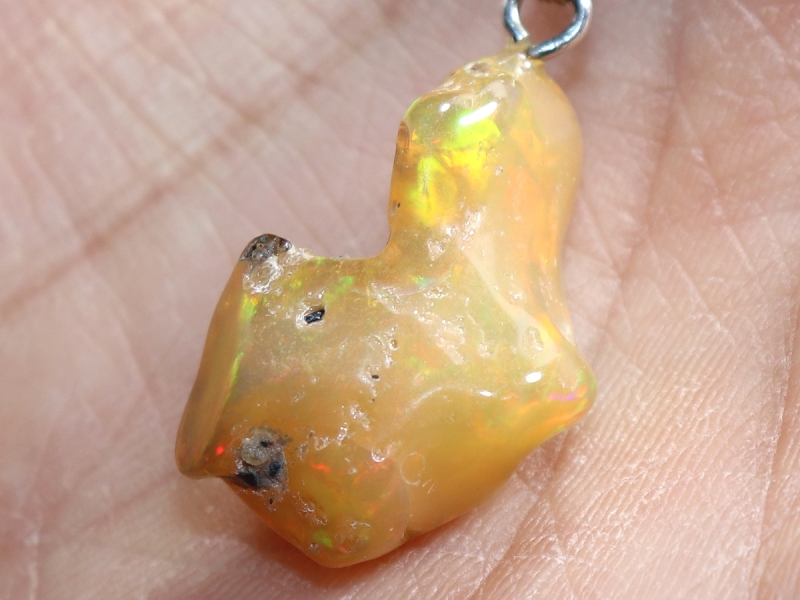 precious opal with cord or silver 925