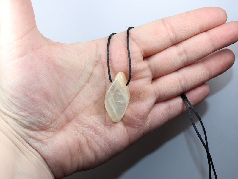 moonstone with cord or silver 925