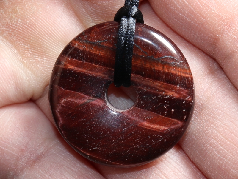 red tiger's eye with cord