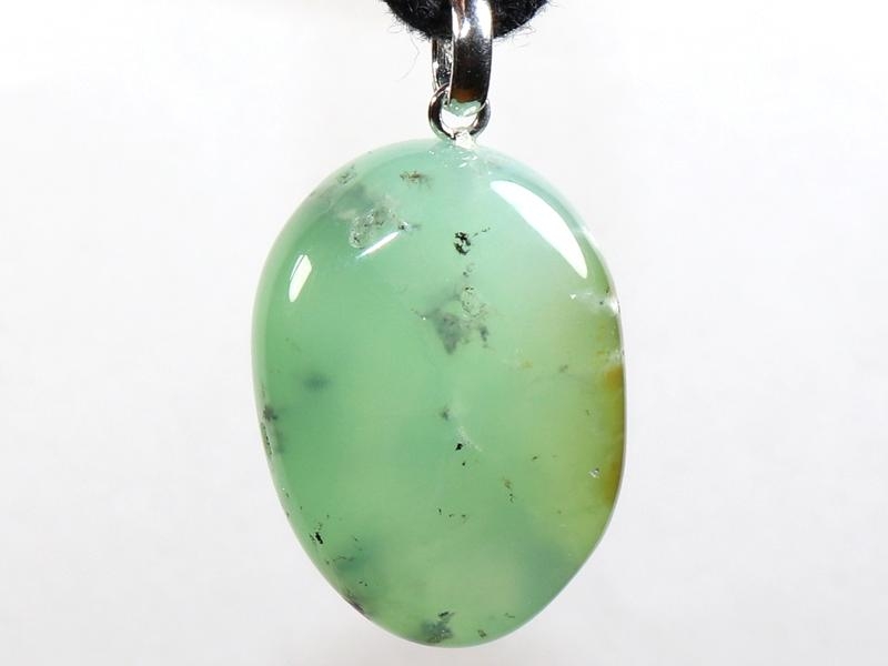 Chrysoprase on cord