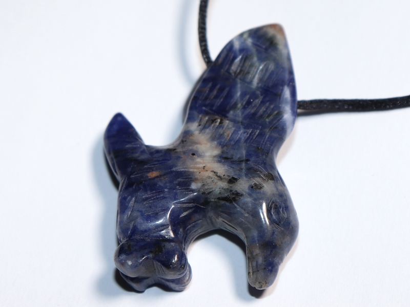 sodalite with cord or silver 925
